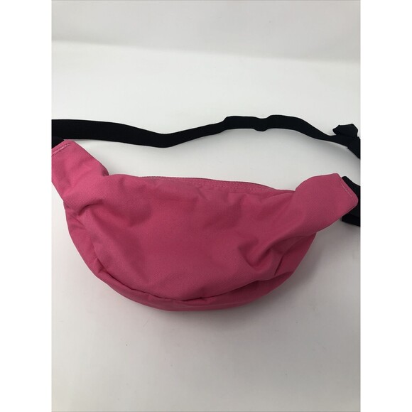 Jansport Neon Pink Canvas Full Zip Fanny Pack Adjustable Waist 2 Pocket Y2K 90s - Picture 7 of 9
